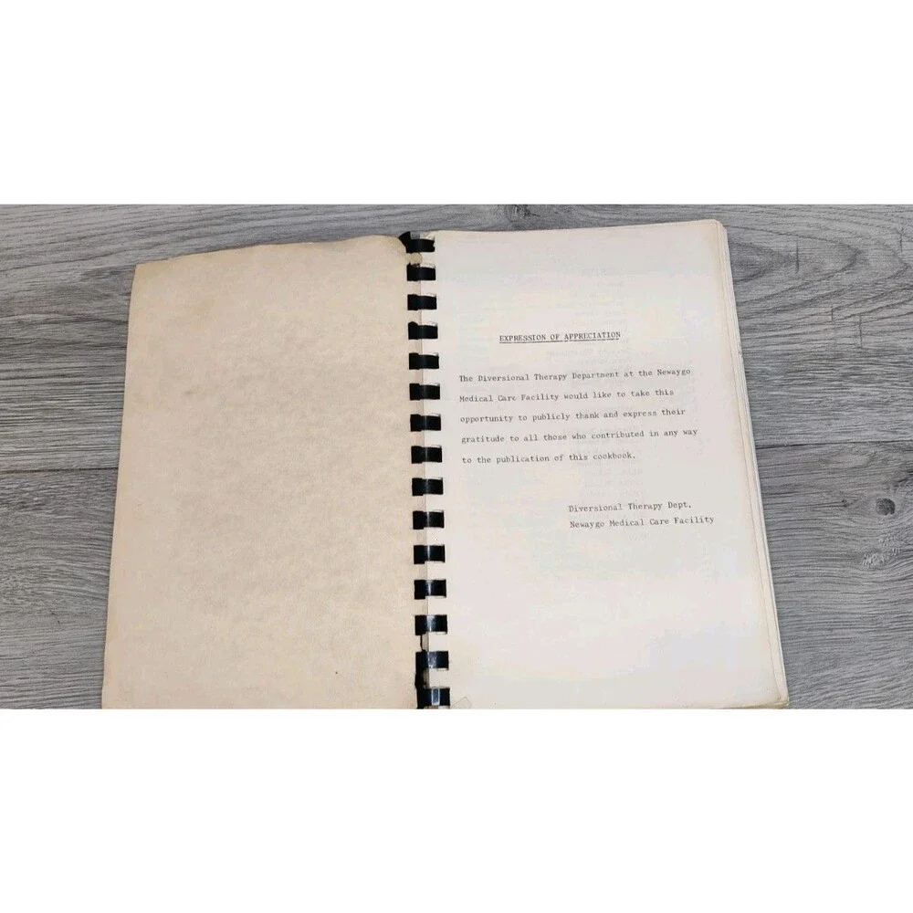 Vintage Old Time Cooking Recipes Cookbook Newaygo County Medical Facility MI